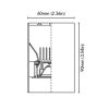 Volcano Downlight dimensions - BCM -Gineico Marine